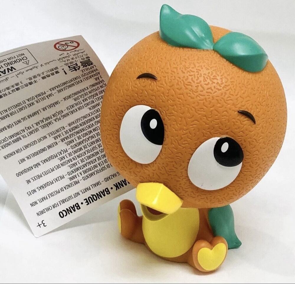 BNWT Walt Disney World 50th Anniversary Florida Orange Bird Piggy Bank 4 3/4'' H